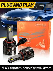 2 bóng đèn ô tô H1 H4 H7 LED H11 9005 HB3 9006 HB4 9012 bóng đèn LED trắng nâng cấp lắp đặt nhanh Bộ đèn sương mù Turbo cho ô tô Nâng cao khả năng lái xe ban đêm của bạn - dẫn đến - Xem 14