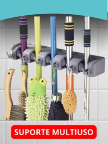 Hook Fixing Support Hanging Broom Squeegee Tool Bathroom Fishing Laundry Pantry Rake - 白色 - 查看 1