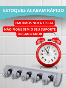 Hook Fixing Support Hanging Broom Squeegee Tool Bathroom Fishing Laundry Pantry Rake - 白色 - 查看 8