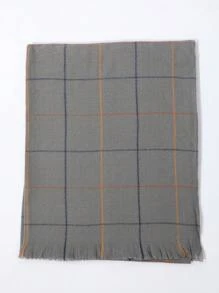 1 件男士时尚细线简约风格短围巾，适合上学和日常穿着 - 彩色 - 查看 3