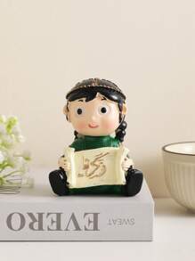 1pc Resin Figure Decoration Ornament, TV Cabinet, Desk Decor, Valentine's Day Gift, Resin Craft, Bedroom Desk Cute Decor, Office Desk Figure Decoration, Couples' Birthday Present Birthday Gifts Graduation - Multicolor - View 8