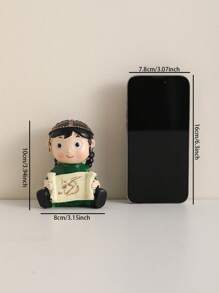 1pc Resin Figure Decoration Ornament, TV Cabinet, Desk Decor, Valentine's Day Gift, Resin Craft, Bedroom Desk Cute Decor, Office Desk Figure Decoration, Couples' Birthday Present Birthday Gifts Graduation - Multicolor - View 5