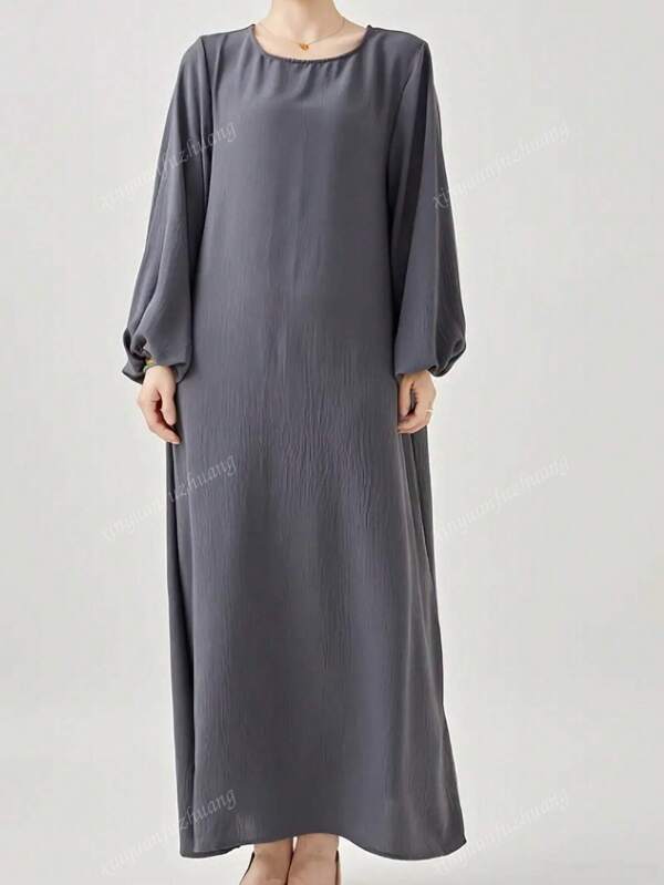 Vestido casual feminino estilo árabe simples para o dia a dia
