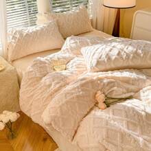 2件装牛奶丝绒枕套，亲肤柔软，适合居家使用 - 奶油白 - 查看 2