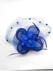 1 Pc Fascinators Hats 20s 50s Hat Pillbox Hat Tea Party Headwear With Veil For Girls And Women Valentine's Day Accessories - Multicolor - View 14