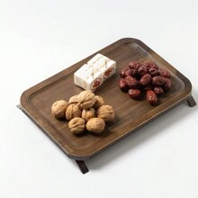 1 件带浮动支撑脚的储物托盘，三种款式，适用于咖啡、水果、甜点等，餐厅厨房卧室婚礼派对多场景可重复使用 - 彩色 - 查看 10