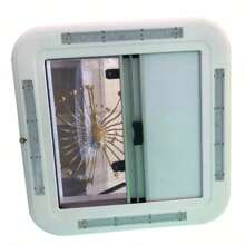 800*500mm RV Caravan Roof Hatch Window Skylight Sunroof Vent Mouth W/ LED Light - White - View 7