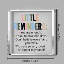 1 món quà truyền cảm hứng động lực nhỏ nhắc nhở bạn đủ sạch để bàn trang trí biển hiệu acrylic với chân đế bằng gỗ cho kệ bàn làm việc văn phòng - Nhiều màu - Xem 8