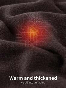 1 pieza Suéter de capa base de invierno de manga larga y forro térmico para hombre - Resistente al viento y cálido, muy elástico, indispensable para el invierno de manga larga