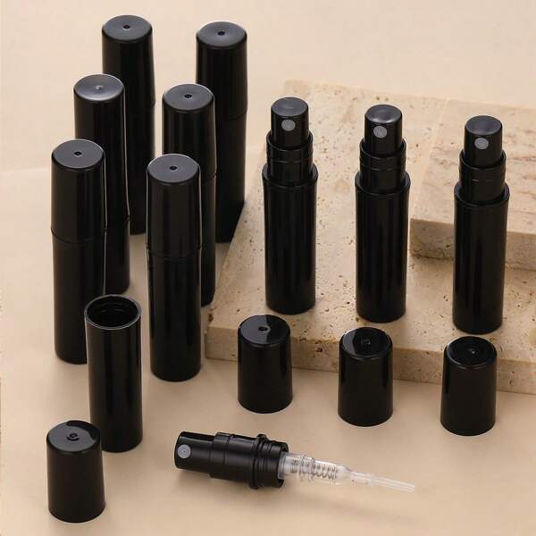 1/10pcs Mini Spray Bottles, 5ml Plastic Refillable Empty Fine Mist Perfume Bottles Portable Sample Spray Containers For Travel Party Cosmetic Makeup Tool