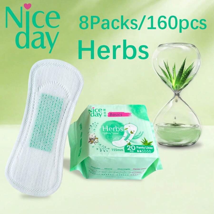 Niceday 女性卫生巾（含芦荟和薄荷香味护垫）160片/8包