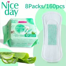 Niceday 女性卫生巾（含芦荟和薄荷香味护垫）160片/8包 - 杏色 - 查看 3