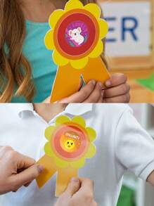 500pcs/Roll Cartoon Animal Stickers For Kids, 9 Designs, School Classroom Teachers Supplies, Arts & Crafts Training, Motivational Stickers, Waterproof PVC Non-Adhesive Stickers,School Supplies,Back To School