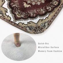 1 tấm thảm vuông họa tiết hoa cổ điển phong cách Bohemian, thích hợp cho trang trí phòng ngủ và phòng khách, sử dụng trong nhà, thảm trải sàn, phụ kiện phòng tắm, trang trí lối vào trường học, phòng tắm, trang trí nhà bếp - Đỏ - Xem 11