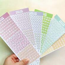 6 tờ nhãn dán chữ cái laser màu gradient sáng tạo, nhãn dán chữ cái tiếng Anh in hoa màu kẹo - PVC, hoàn hảo cho nhật ký, bao bì quà tặng và đồ thủ công tự làm - Nhiều màu - Xem 3