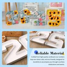 1 件手工制作的创意糖果拼盘，配有 0-9 数字和字母糖果盒，适合生日派对、毕业典礼、零食、派对装饰，适合家庭派对、单身派对和酒吧 KTV