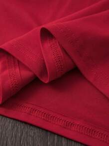 Women's Casual & Sporty T-Shirt Summer Spring Round Neck 100% Cotton 30.1 Combed T-Shirt New Arrival Minimalist Oversized Shirt - 紅色 - 查看 4