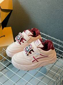 Giày thể thao trẻ em đế mềm mùa Giáng sinh 2024 họa tiết hoạt hình có đệm, dễ thương, ấm áp cho bé trai và bé gái - Hồng - Xem 5