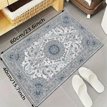 1 pieza Alfombra de área estilo bohemio roja, adecuada para decoración de dormitorio y sala de estar, uso en interiores, alfombras y tapetes decorativos para el hogar, baño, decoración exterior, felpudo de entrada, decoración de otoño, accesorios de baño, decoración de regreso a la escuela - Gris - Ver 13