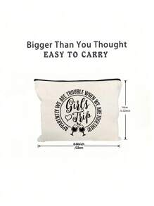 Túi đựng mỹ phẩm vải canvas họa tiết rượu vang cho chuyến đi của bé gái, Túi tote họa tiết chuyến đi cho bé gái dung tích lớn, Túi du lịch cuối tuần bền đẹp sang trọng dành cho phụ nữ, Túi đựng dụng cụ mỹ phẩm di động khi đi du lịch, Túi đựng đồ vệ sinh cá nhân, Ví, Túi đựng điện thoại di động, Túi bên trong - trắng - Xem 7