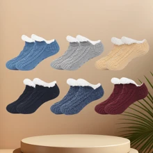 New Floor Socks, Outdoor Sports, Autumn And Winter Slippers Socks, Men's And Women's Velvet Carpet Socks, Non Slip, Suitable For Hiking, Leisure Sports, Etc - Multicolor - View 1