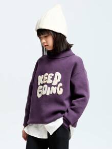 Annil Vêtements pour enfants garçons et filles. Pull à col roulé Top pour l'hiver. Décontracté, brodé, chaud.