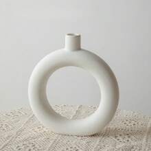 1 件塑料花瓶装饰品客厅入口电视餐厅台面，插花装置艺术装饰，圣诞节万圣节派对装饰用品，母亲节开斋节礼物 - 白色 - 查看 16