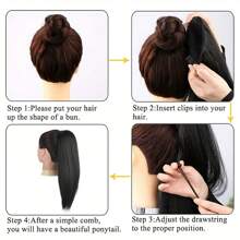 #613 Blonde Straight Drawstring Ponytail Clip In Hair Extensions Unprocessed Human Hair Extensions 16-26Inch For Women - S613 - View 10