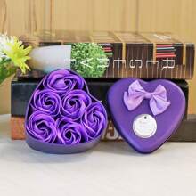 6pcs/Set Soap Flower Gift Box, New Realistic Mini Floral Bouquet Soap Flower Set, Valentine's/Teacher's Day Gift, Scented Soap Flower, New Year Gift Back To School Valentine's Day - Multicolor - View 6