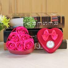 6pcs/Set Soap Flower Gift Box, New Realistic Mini Floral Bouquet Soap Flower Set, Valentine's/Teacher's Day Gift, Scented Soap Flower, New Year Gift Back To School Valentine's Day - Multicolor - View 9
