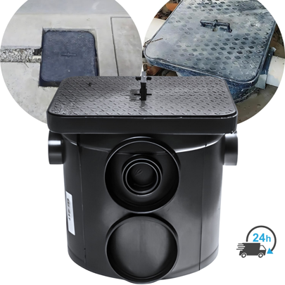 Caixa De Passagem Inspeção De Esgoto Pequena 10 Litros Compacta