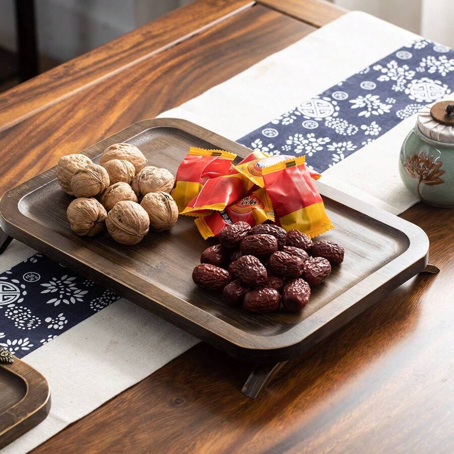 1 件带浮动支撑脚的储物托盘，三种款式，适用于咖啡、水果、甜点等，餐厅厨房卧室婚礼派对多场景可重复使用 - 彩色 - 查看 1