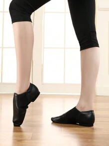Soft Leather Jazz Shoes, Lightweight Black Flat Shoes, Ballet Shoes, Yoga Shoes, Unisex Dance Shoes