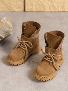 1 Đôi bốt cao bồi cho bé trai/bé gái, Thiết kế móc và vòng hai mục đích, Đế dày, Mềm mại, Thoáng khí, Chống trượt, Thời trang, Cổ điển, Thích hợp cho bé từ 3-15 tuổi, Cho hoạt động ngoài trời, Tụ tập, Du lịch, 4 mùa - màu nâu - Xem 6