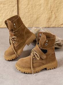 1 Đôi bốt cao bồi cho bé trai/bé gái, Thiết kế móc và vòng hai mục đích, Đế dày, Mềm mại, Thoáng khí, Chống trượt, Thời trang, Cổ điển, Thích hợp cho bé từ 3-15 tuổi, Cho hoạt động ngoài trời, Tụ tập, Du lịch, 4 mùa - màu nâu - Xem 7