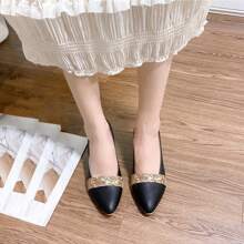 新娘妈妈旗袍礼服鞋，2025新款春秋婚鞋，夏季伴娘中跟鞋 - 黑色 - 查看 3