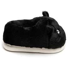 Original Plush Animal Slippers - Comfort And Fantasy At Home - Black - View 2