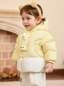 Balabala Baby Down Jacket Fashionable Colorblock Short Winter 2024 Outerwear