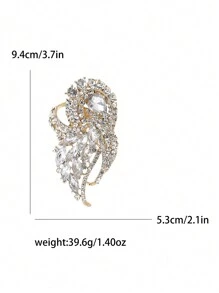 Luxury Crystal Brooch For Women Party Banquet Jewelry Gift Dress Skirt Accessory