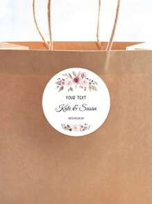 15/35/70pcs Customizable Waterproof Wedding Favor Stickers - Sunproof, Easy To Stick, Can Be Used For Personalized Names, Thank You Cards, Brooches, Etc. - Perfect For Anniversaries And Special Occasions. Back To School Decorative Stickers, Waterproof, Multipurpose, Reusable, Colorful, Diverse Styles Including Retro, Cartoon, Modern, Cute, Etc. Customizable, Personalized, Unique, Ideal Gifts For Friends, Kids, Colleagues, Students, Clients, Also Suitable For Business/Work/Office Use. Customized Stationery Stickers, Local Product. - White - View 8