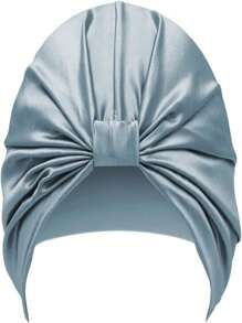 Townssilk 100% Mulberry Silk Women Night Cap, 16Momme Sleep Cap Silk Shower Cap Good For Hair, Protects Hair, Silk Night Cap, Popular - 灰藍色 - 查看 1