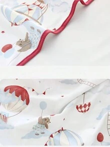 1pc Soft Newborn Swaddle Wrap Blanket, Baby Outdoor Windproof Stroller Cover Love Valentine