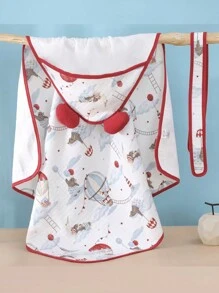1pc Soft Newborn Swaddle Wrap Blanket, Baby Outdoor Windproof Stroller Cover Love Valentine
