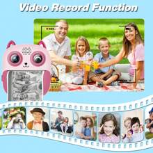 儿童相机即时打印，1080P 高清数码摄像机，带打印纸，升级版高清儿童数码相机，男孩女孩圣诞生日礼物，适合 3-12 岁男孩女孩的便携式玩具 - 彩色 - 查看 8