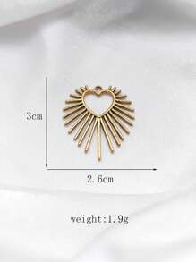 1pc Stainless Steel INS Style Classic Chic Versatile Hollow Pendant, DIY Jewelry Accessory - Hip Hop - View 13