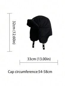 1pc Unisex Warm, Windproof, Thermal Lined Earflap Hat, Cold Weather Outdoor Activities Like Cycling, Skiing In Autumn/Winter