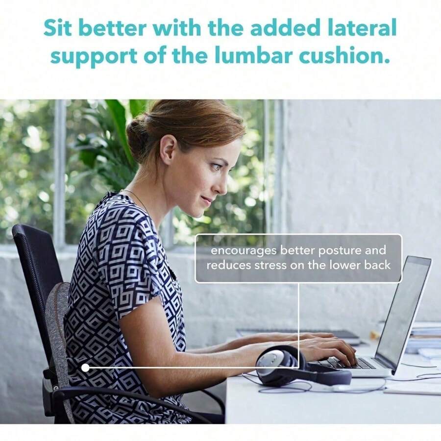 Cushii V2 Back Support Cushion For Back And Lower Back Pain Relief