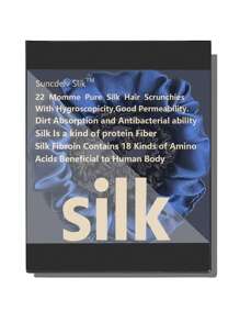 Conjunto com 2 unidades de elásticos de cabelo 100% seda natural, cor sólida, alta qualidade, scrunchies femininos, seda 6A, acessórios para cabelo (22 momme), elásticos de cabelo para rabo de cavalo. - Multicolorido - Ver 23