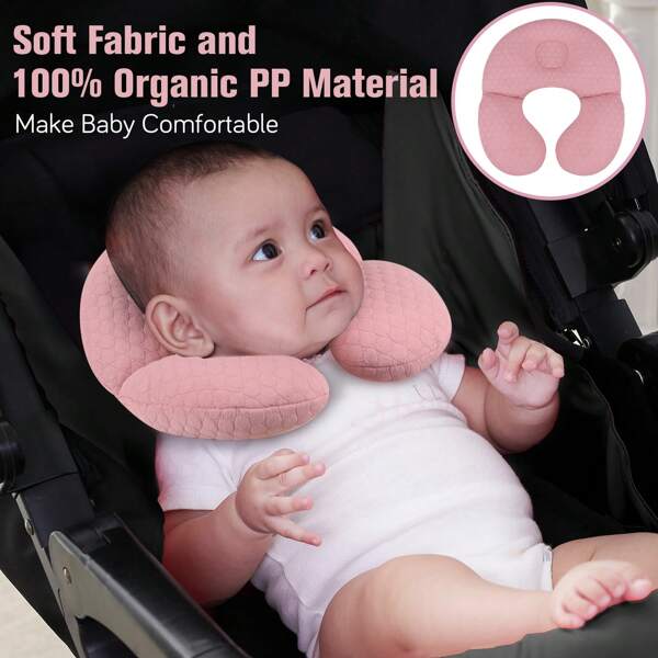 Baby-Reisekissen, verbessertes Baby-Nackenkissen für Autositz, Baby-Stützkissen, Kleinkind-Nackenkissen für Kleinkinder, Kopfstütze für Autositz, Kinderwagen