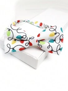 1 件圣诞树和圣诞老人领结，适合派对和节日